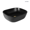 Hamnes umywalka 46,5x37,5 cm nablatowa owalna z powłoką SmartClean czarny mat OLTENS 40801300