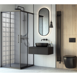 Hamnes miska WC wisząca PureRim czarny mat OLTENS 42013300