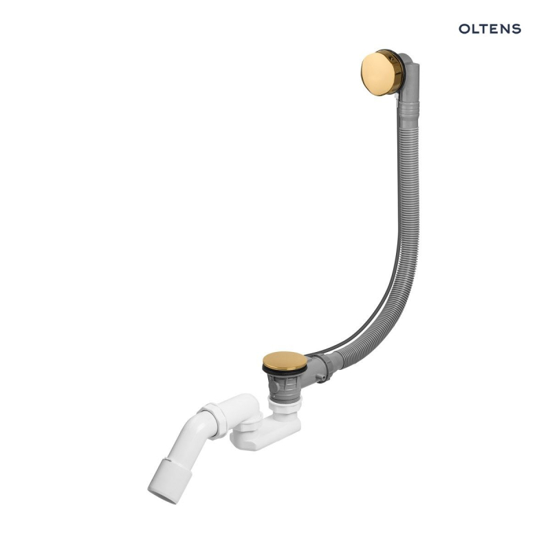 Oster syfon wannowy automatyczny z pokrętłem złoty połysk OLTENS 03001800
