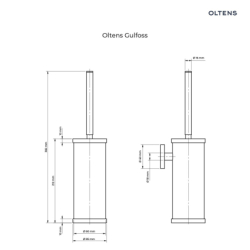 Gulfoss szczotka toaletowa wisząca czarny mat OLTENS 82100300