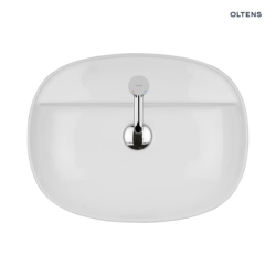 Hamnes Thin umywalka 51x39 cm nablatowa owalna biała OLTENS 41313000