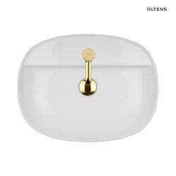 Hamnes Thin umywalka 51x39 cm nablatowa owalna biała OLTENS 41313000