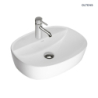 Hamnes Thin umywalka 51x39 cm nablatowa owalna biała OLTENS 41313000