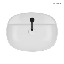 Hamnes Thin umywalka 51x39 cm nablatowa owalna biała OLTENS 41313000