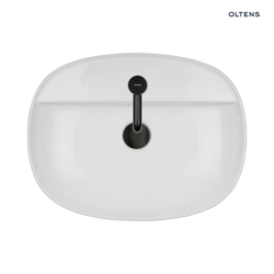 Hamnes Thin umywalka 51x39 cm nablatowa owalna biała OLTENS 41313000