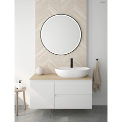 Hamnes Thin umywalka 51x39 cm nablatowa owalna biała OLTENS 41313000