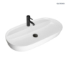 Hamnes Thin umywalka 80x40 cm nablatowa owalna biała OLTENS 41315000