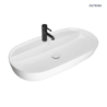 Hamnes Thin umywalka 80x40 cm nablatowa owalna biała OLTENS 41315000