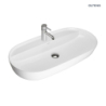 Hamnes Thin umywalka 80x40 cm nablatowa owalna biała OLTENS 41315000
