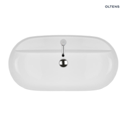 Hamnes Thin umywalka 80x40 cm nablatowa owalna biała OLTENS 41315000