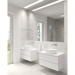 Hamnes Thin umywalka 49,5x35,5 cm nablatowa owalna z powłoką SmartClean biała OLTENS 40819000