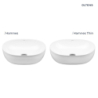 Hamnes Thin umywalka 49,5x35,5 cm nablatowa owalna z powłoką SmartClean biała OLTENS 40819000