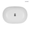 Hamnes Thin umywalka 60,5x41,5 cm nablatowa owalna z powłoką SmartClean biała OLTENS 40820000