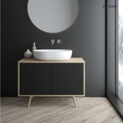 Hamnes Thin umywalka 60,5x41,5 cm nablatowa owalna z powłoką SmartClean biała OLTENS 40820000