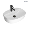 Hamnes Thin umywalka 51x39 cm nablatowa owalna z powłoką SmartClean biała OLTENS 41813000