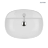 Hamnes Thin umywalka 51x39 cm nablatowa owalna z powłoką SmartClean biała OLTENS 41813000