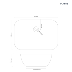 Solvig umywalka 51x34 cm nablatowa owalna z powłoką SmartClean biała OLTENS 40822000