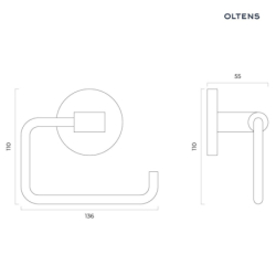 Gulfoss uchwyt na papier toaletowy złoto szczotkowane OLTENS 81103810
