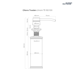 Tiveden dozownik do płynu 300 ml chrom OLTENS 75100100