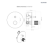 Hamnes bateria wannowo-prysznicowa podtynkowa kompletna chrom OLTENS 34106100