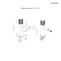 Hamnes bateria bidetowa stojąca chrom OLTENS 31305100