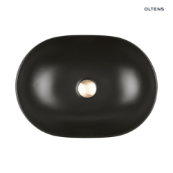Hamnes Thin umywalka 49,5x35,5 cm nablatowa owalna czarny mat OLTENS 40319300