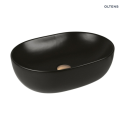 Hamnes Thin umywalka 49,5x35,5 cm nablatowa owalna czarny mat OLTENS 40319300