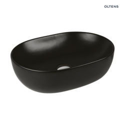 Hamnes Thin umywalka 49,5x35,5 cm nablatowa owalna czarny mat OLTENS 40319300