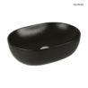 Hamnes Thin umywalka 49,5x35,5 cm nablatowa owalna czarny mat OLTENS 40319300