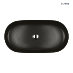 Hamnes Thin umywalka 80x40 cm nablatowa owalna czarny mat OLTENS 40321300