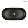 Hamnes Thin umywalka 80x40 cm nablatowa owalna czarny mat OLTENS 40321300