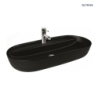 Hamnes Thin umywalka 80x40 cm nablatowa owalna czarny mat OLTENS 41315300