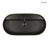 Hamnes Thin umywalka 80x40 cm nablatowa owalna czarny mat OLTENS 41315300