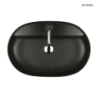 Hamnes Thin umywalka 62x42 cm nablatowa owalna z powłoką SmartClean czarny mat OLTENS 41814300