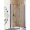 Verdal drzwi prysznicowe 90 cm czarny mat/szkło przezroczyste OLTENS 21204300