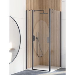 Verdal drzwi prysznicowe 100 cm czarny mat/szkło przezroczyste OLTENS 21205300