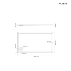 Superior brodzik 100x90 cm prostokątny akrylowy biały OLTENS 15005000