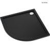 Superior brodzik 90x90 cm półokrągły akrylowy czarny mat OLTENS 16002300