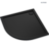 Superior brodzik 90x90 cm półokrągły akrylowy czarny mat OLTENS 16002300