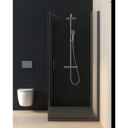 Superior brodzik 120x90 cm prostokątny akrylowy czarny mat OLTENS 15006300