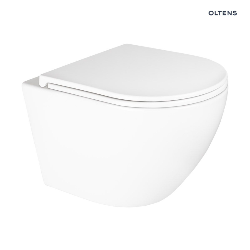 Hamnes Kort miska WC wisząca PureRim biała OLTENS 42019000