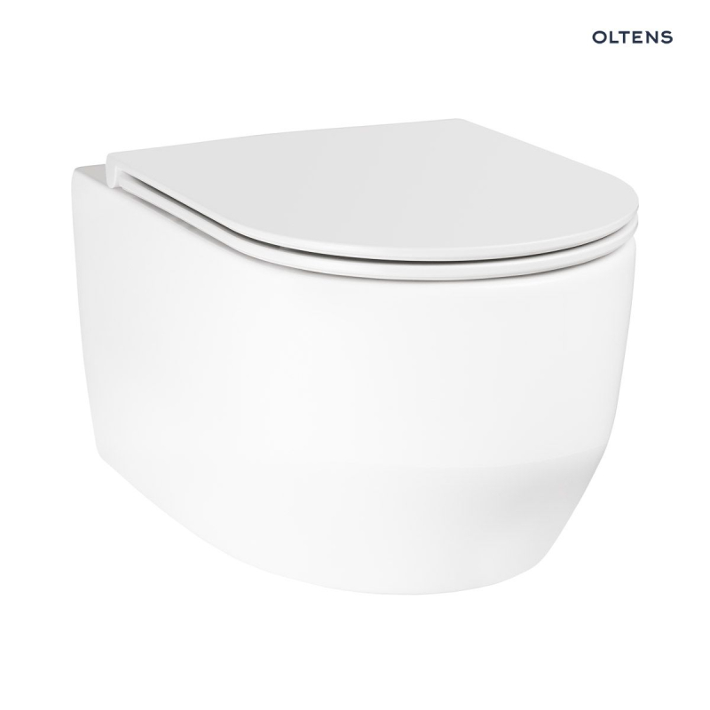 Zestaw Holsted miska WC wisząca PureRim z powłoką SmartClean z deską wolnoopadającą biały OLTENS 42517000