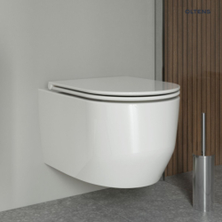 Zestaw Holsted miska WC wisząca PureRim z powłoką SmartClean z deską wolnoopadającą biały OLTENS 42517000