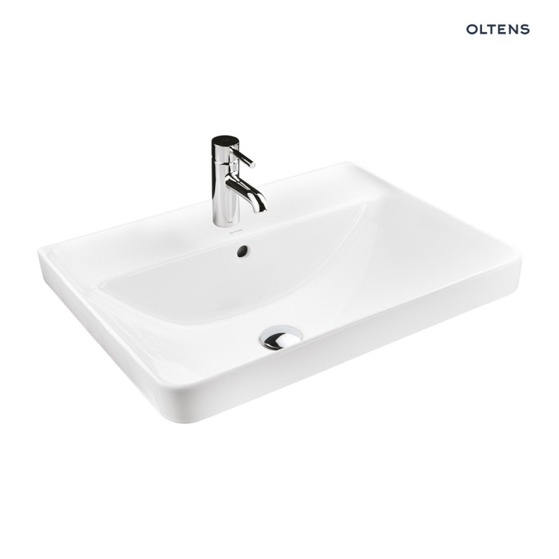 Kolma umywalka 61x47,5 cm wpuszczana prostokątna z powłoką SmartClean biała OLTENS 41708000