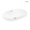 Tive umywalka 61x40 cm wpuszczana owalna z powłoką SmartClean biała OLTENS 40823000