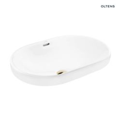 Tive umywalka 61x40 cm wpuszczana owalna z powłoką SmartClean biała OLTENS 40823000