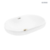 Tive umywalka 61x40 cm wpuszczana owalna z powłoką SmartClean biała OLTENS 40823000
