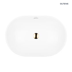Tive umywalka 61x40 cm wpuszczana owalna z powłoką SmartClean biała OLTENS 40823000