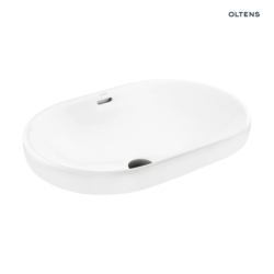 Tive umywalka 61x40 cm wpuszczana owalna z powłoką SmartClean biała OLTENS 40823000