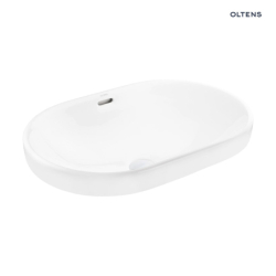 Tive umywalka 61x40 cm wpuszczana owalna z powłoką SmartClean biała OLTENS 40823000
